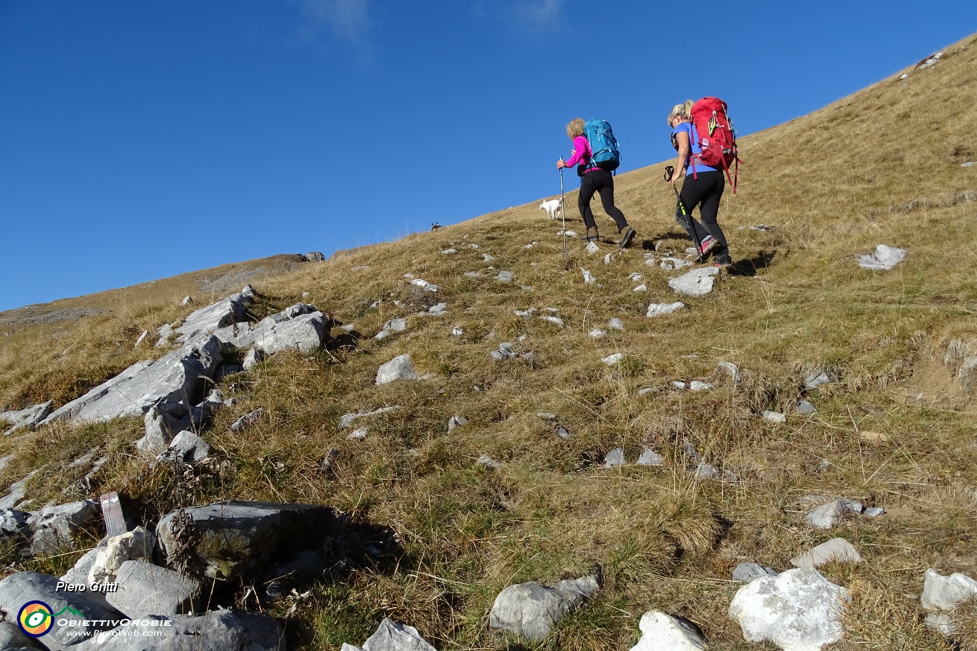 28 Sul sentiero variante per cresta di Cima Grem.JPG